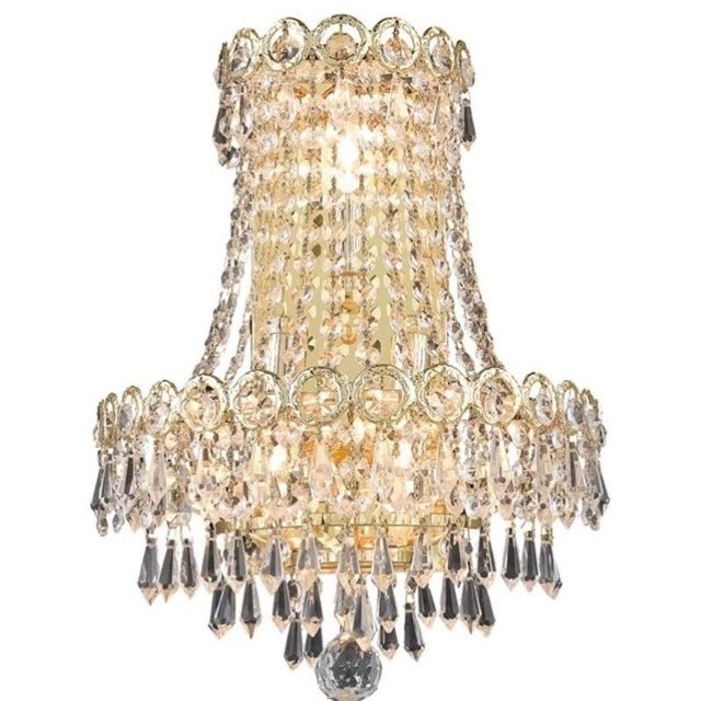 Elegant Lighting Century 17" 3 Light Spectra Crystal Wall Sconce