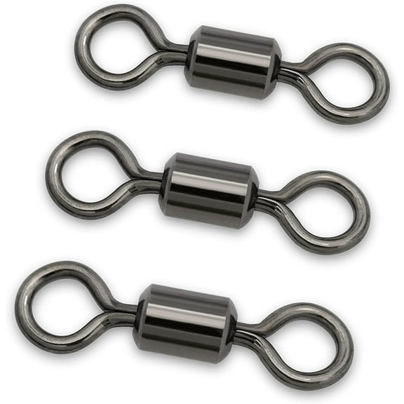BLUEWING High Strength Fishing Swivels Barrel Rolling Bearing Snap Connector for Saltwater Freshwater Fishing, 50pcs, 209lbs
