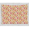 thumbnail image 1 of Tea Party Tapestry, Retro Style Kitchen Things Pattern Cups and Pots Delicious Cakes Colorful Candies, Wall Hanging for Bedroom Living Room Dorm Decor, 80W X 60L Inches, Multicolor, by Ambesonne, 1 of 2