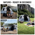 thumbnail image 2 of EVER ADVANCED 6 Person Blackout Camping Tent, Instant Family Tents with Rainfly, 60 s Quick Setup, Water-Resistant, Gray, 2 of 9