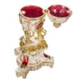 thumbnail image 4 of danila-souvenirs Faberge style Royal Danish (Danish Jubilee) Egg / Trinket Jewel Box with Lions 5.2'' (13 cm) red, 4 of 4