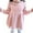 Pink, variant on HUANBAI Korean Style Girls' Knitted Plaid Long Sleeve Dress Cute And Comfortable Kids' Apparel A-line Sundress 18-24 Months