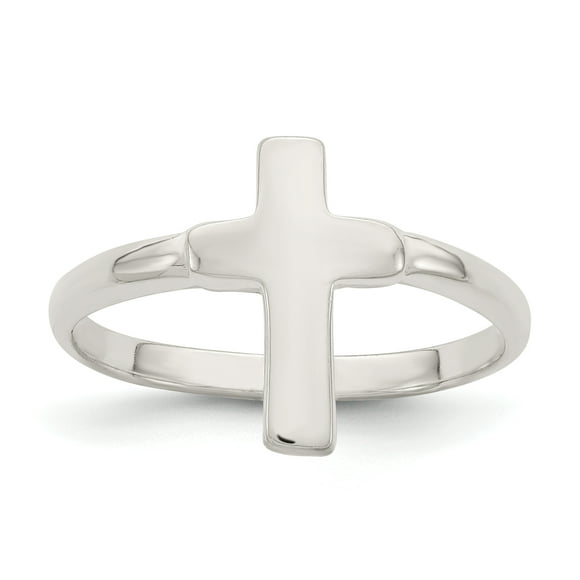 925 Sterling Silver Solid Cross Ring