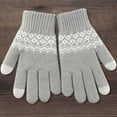 thumbnail image 4 of QQAMB Winter Gloves for Women Stretch Fleece Gloves with Touchscreen Thermal Smile Print Warm Gloves for Cold Weather, 4 of 6