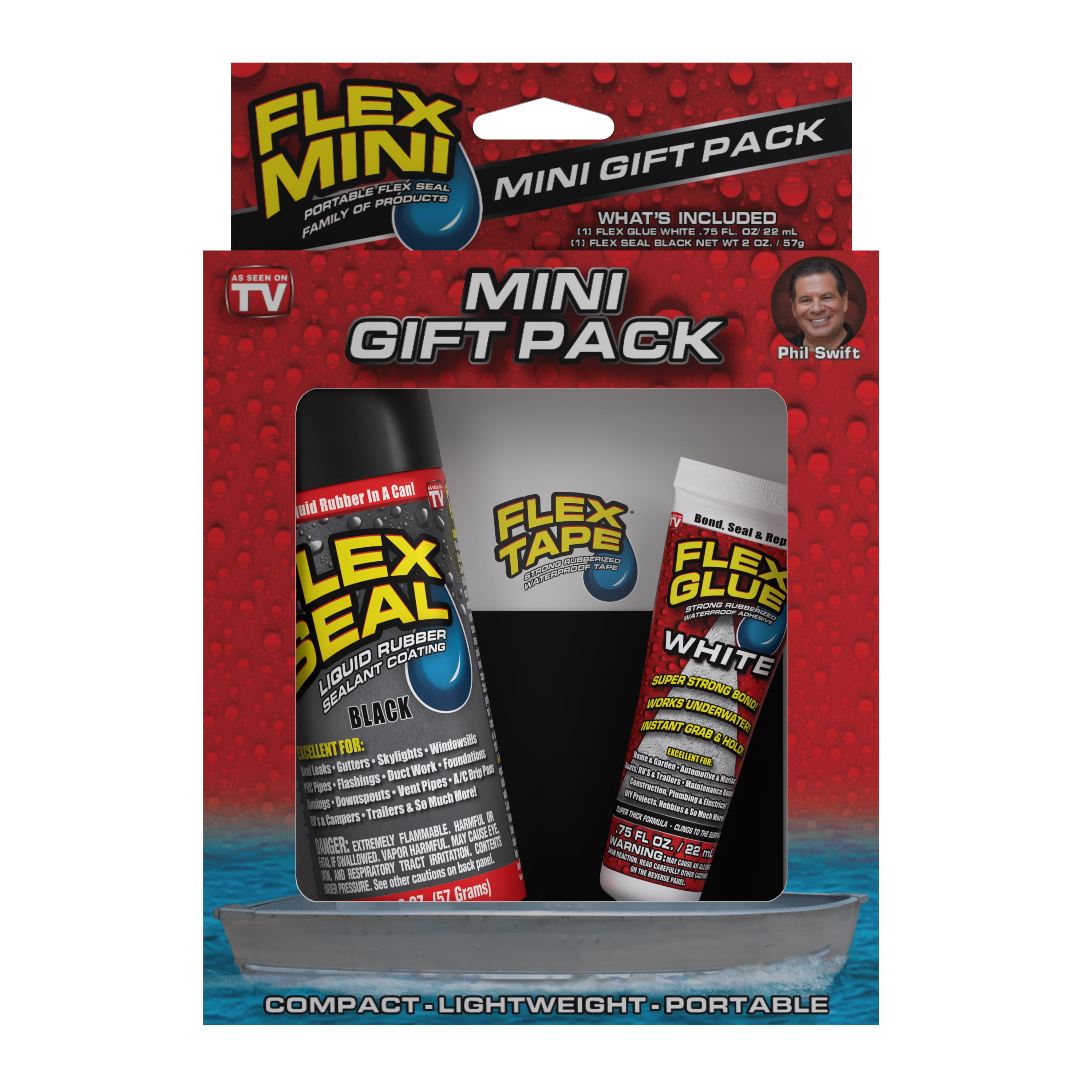 Flex Seal As Seen on TV Mini Gift Box Set; Includes Mini Flex Seal