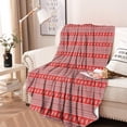thumbnail image 2 of Red Christmas Folk Pattern Round Blanket,Comfortable Soft Flannel Throw Blanket,All Season,Warm Lightweight Blankets for Sofa Bed Couch Living Room Chair 47"x47", 2 of 5