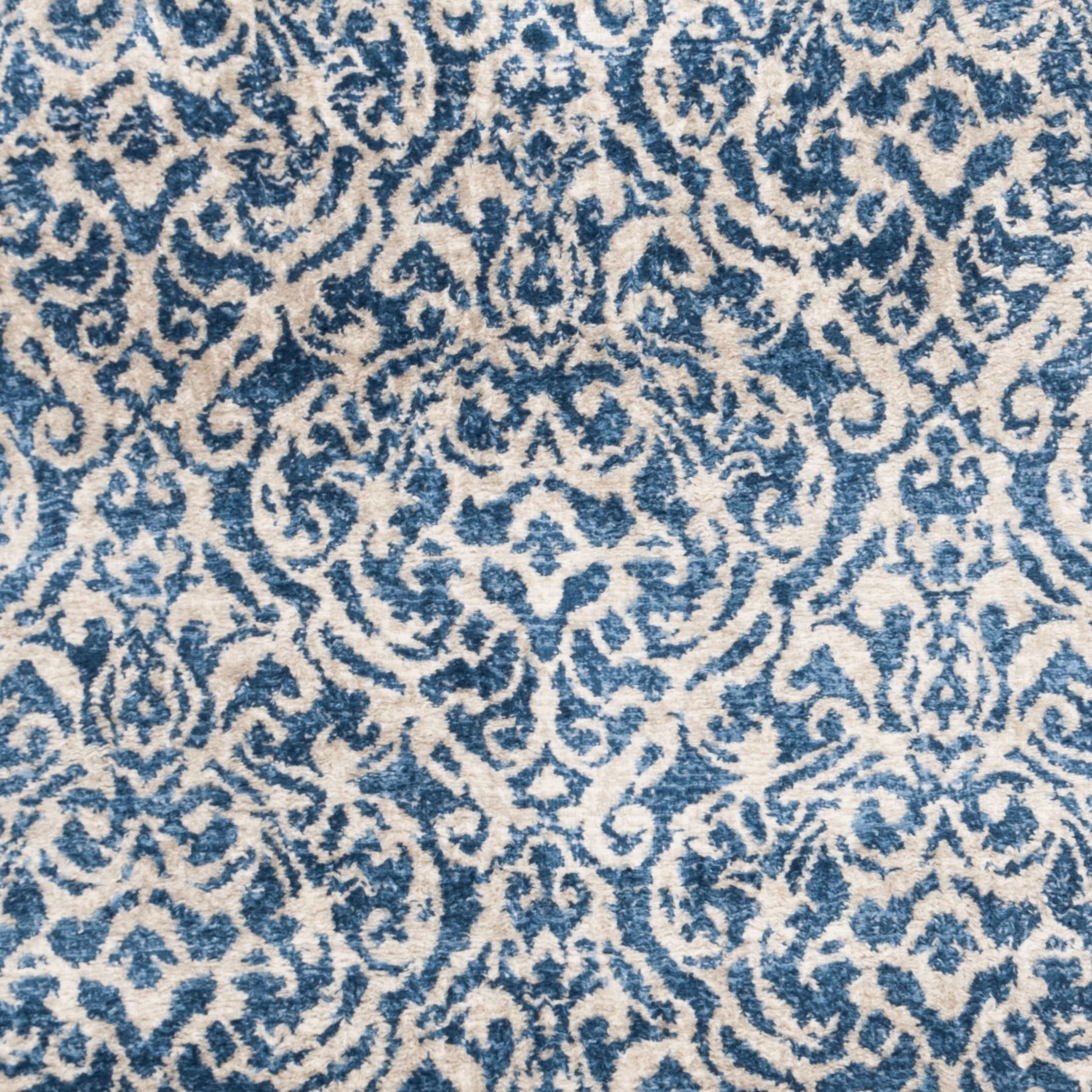 SAFAVIEH Brentwood Dilara Damask Area Rug, 2' x 4', Navy/Cream