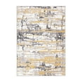 thumbnail image 3 of World Rug Gallery Vintage Abstract Modern Area Rug - Yellow 5' x 7', 3 of 8