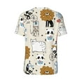 thumbnail image 2 of Daiia Hand Drawn Animals Mens Baseball Jersey Button Down Shirts Short Sleeve Sports Uniforms-X-Large, 2 of 9