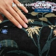 thumbnail image 4 of Washable Rug 9x12 Living Room Rug Floral Print Large Area Rugs Non Slip Low Pile Bedroom Rugs Soft Non-Shedding Throw Carpet Modern Accent Floor Cover for Dining Room Home Office Nursery Black, 4 of 7