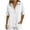 *White, variant on ClodeEU Women's Waffle Knit V Neck Short Sleeve Button Front Top ,Solid Color Casual Blouse Black,Women's Plus L