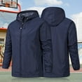 thumbnail image 6 of JUMESG Mens Jackets with Hoods Men's Windbreaker with Lining Long Sleeves Waterproof Hoodie Jacket,Dark Blue L, 6 of 9