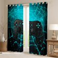thumbnail image 2 of Manfei Boys Girls Video Game Black Out Curtains,Abstract Gamepads Curtains Pack of 2 (42x63 Each),Gothic Spider Web Bedroom Curtains,Luxury Bedroom Decor, 2 of 6