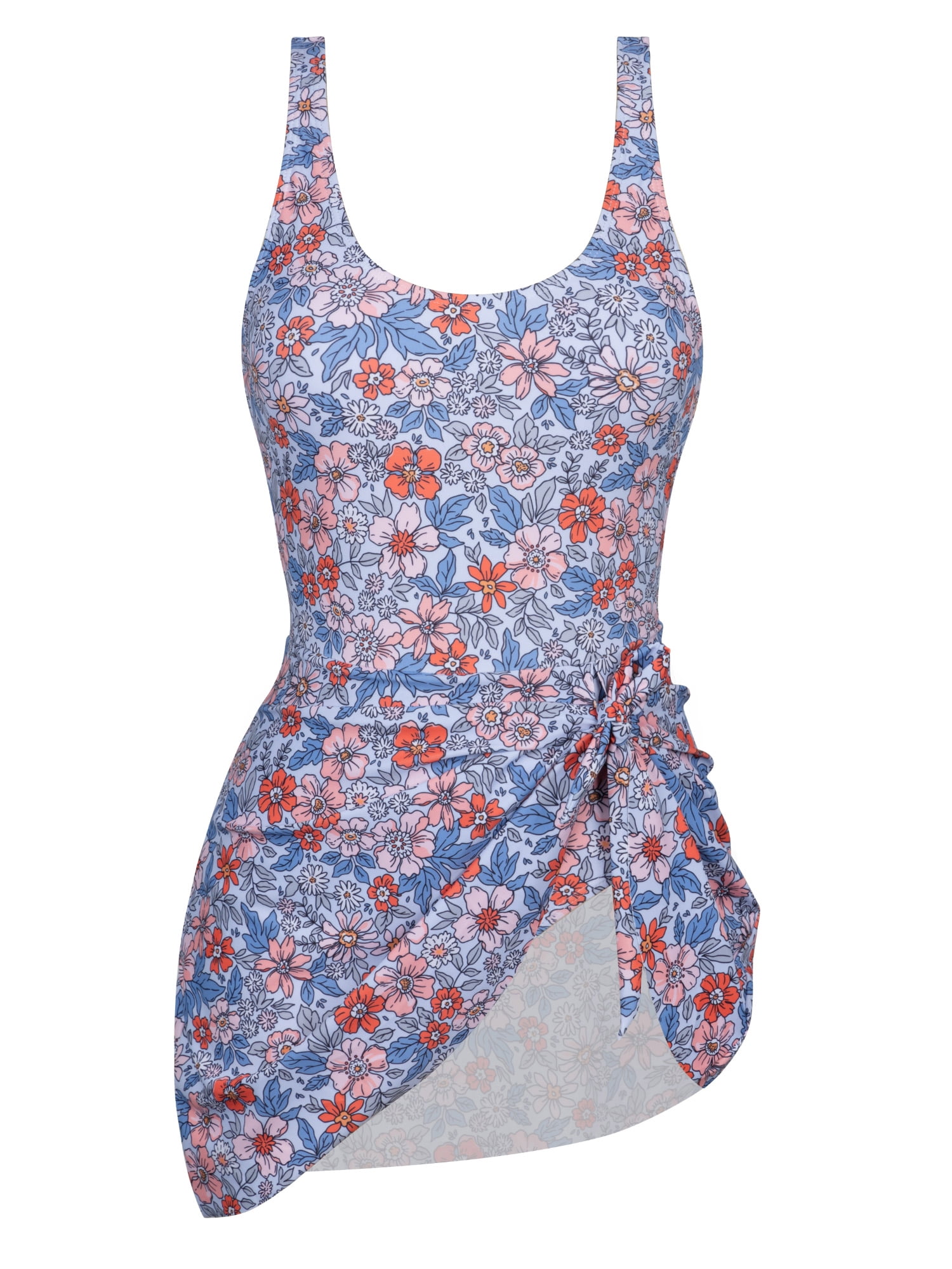 Rivelino Tummy Control Womens One Piece Swimdress Swimsuits, L
