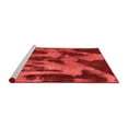 thumbnail image 2 of Ahgly Company Machine Washable Indoor Round Abstract Red Modern Area Rugs, 7' Round, 2 of 4