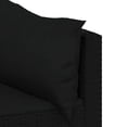 thumbnail image 5 of vidaXL Garden Corner Sofas with Cushions 2 pcs Black Poly Rattan, 5 of 5
