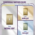 thumbnail image 5 of ENERLITES Toggle Light Switch Metal Wall Plate, Stainless Steel Switch Cover, Corrosion Resistant, Standard Size 1-Gang 4.50" x 2.76", 7711-BB-2PCS,Stainless Steel 201, Brushed Brass, Gold, 2 pack, 5 of 6