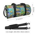 thumbnail image 2 of Rocae Construction Machinery Print Round Travel Duffel Bag and Fitness Bag, Women's Waterproof Weekend Tote, Men's Travel and Fitness Essentials, 2 of 8