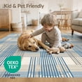 thumbnail image 4 of ODIKA 2'x3' Washable Doormat Striped Structured Grid Arrangement Interlocking Colorblock Decorative for Entryway, Kitchen, Laundry Room, Non-Slip, Low Pile, 4 of 7