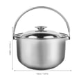 thumbnail image 2 of HINTRMENT Stainless Steel Stock Pot with Lid Multipurpose Stewing Pot for Households 1Pcs, 2 of 8