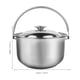 thumbnail image 5 of GOOHOCHY Olla para sopa de acero inoxidable con tapa, multiusos, resistente al calor, 5 of 7