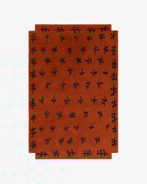 AARISH RUGS Handmade Modern Bigg Buds Red Hand Tufted Wool Area Rugs for Living Room, Hallway, Bedroom, Any Rooms & Home Décor (12X18 ft)