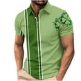 thumbnail image 3 of BiZtdJrK Sale of The Day Prime Today, Men's Funny Irish Flag Clover Golf Tennis Shirts St. Patrick's Day Short Sleeve Tees Tops Summer Casual Blouse Button Down Lapel Polos Shirt Multicolor XXXL, 3 of 4