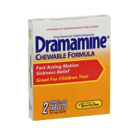 - Dramamine Chewable Formula Motion Sickness Relief Tablets - 2 Ea/Pack, 6 Pack