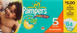 Pampers - Baby Dry Diapers, Super Pack (Choose Your Size)