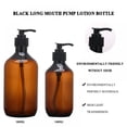 thumbnail image 5 of Plastic Empty Squeeze Liquid Dispensing Bottle with Black Pump, Sample Containers for Body Lotion Shower Gel Lotion Jars - 10.1oz And 16.9oz, 5 of 7