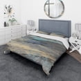 thumbnail image 1 of Designart 'Rock Teal Panel I' Geometric Bedding Set - Duvet Cover & Shams, 1 of 4