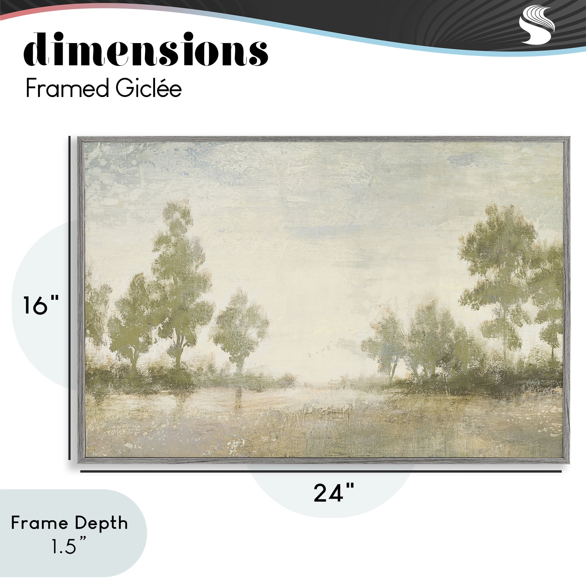 Stupell Industries Forest Light Distant Valley Gray Framed Giclee Art, design by Michael Marcon