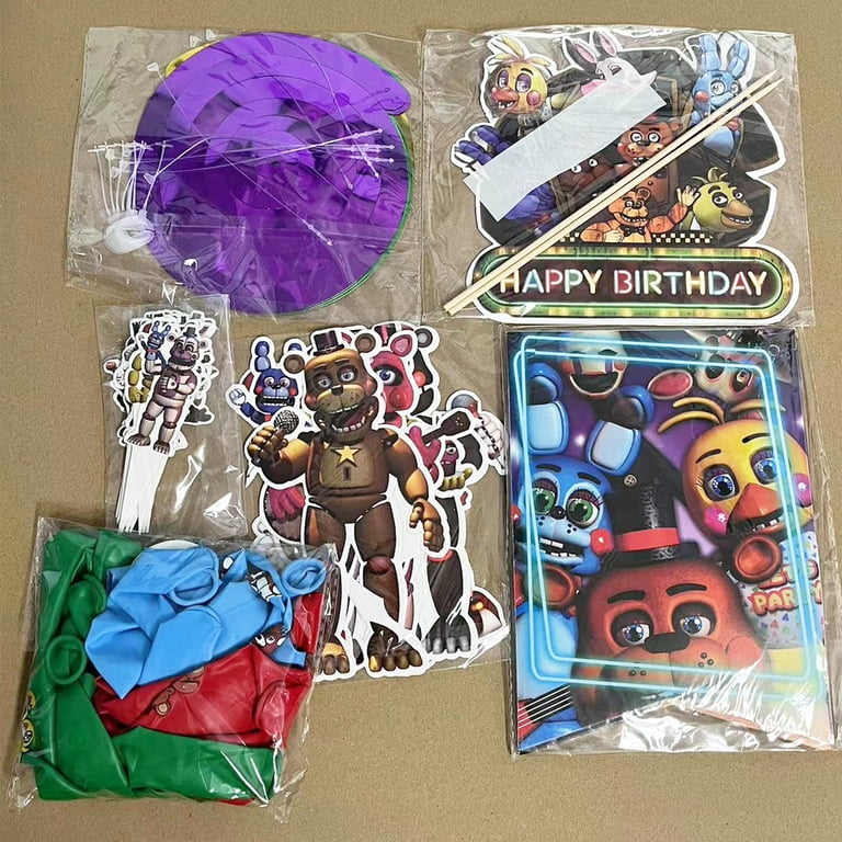Set Decorazioni Festa Five Nights At Freddy's - Striscione, Topper Per Torta, 24 Palloncini - 2