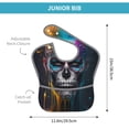 thumbnail image 4 of Kdxio Modern Abstract Colorful Skull Bibs For Babies, Baby Bibs for Eating, Toddler Bibs, Waterproof Bibs, Feeding Bibs, for Toddlers, Boys, Girls, 4 of 8