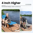 thumbnail image 6 of KING BIRD Outdoor Folding Chaise Lounge Chair, Portable Reclining Camping Tanning Chair with Headrest for Beach Patio, Blue, 6 of 8