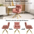 thumbnail image 3 of NORDICANA Swivel Accent Chair Soft Velvet Home Office Chair Ergonomice Design with Armrest Comfortable Vanity Chair with Stable Metal Legs for Reading,Studying,Receptions, 3 of 5
