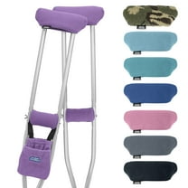 Get Well Soon Gift Set - Universal Crutch Underarm Pad, Hand Grip Covers, Mini Pouch, Purple
