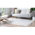 thumbnail image 3 of Rugs.com Lattice Trellis Collection Rug – 9' x 12' White Low-Pile Rug Perfect For Living Rooms, Large Dining Rooms, Open Floorplans, 3 of 9