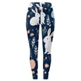 thumbnail image 4 of Sports Yoga Leggings for Women Colorful Easter Print Tight Casual Training Pants Full Length Navy M, 4 of 4