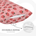 thumbnail image 4 of Haiem Pillowcase for Hair and Skin Queen - Strawberries Printed Soft Pillowcase with Envelope Closure-16"x24", 4 of 8