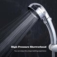 thumbnail image 5 of Handheld Shower Head with ON/Off Pause 3 Settings High Pressure Showerhead Adjustable Detachable Bathroom Shower Head Polished Bath Shower Head, 5 of 5