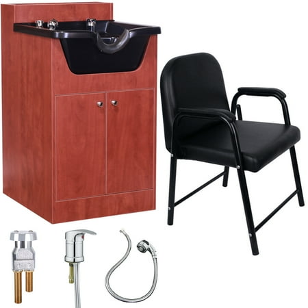 Salon Shampoo Bowl Storage Cabinet With Chair Package Su P4cp