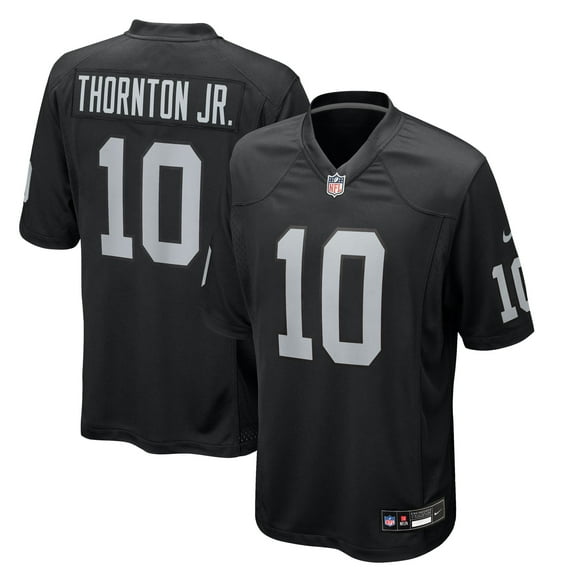 Men's Nike Dont'e Thornton Jr. Black Las Vegas Raiders Team Game Jersey