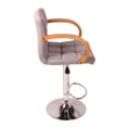 thumbnail image 2 of Banco Dama Tapizado en Tela Gris | Banco Alto para Barra, Cocina o Bar con Diseño Moderno, 2 of 3