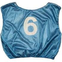 Champion Sports Mesh Practice Scrimmage Vest Regular and Numbered (Youth and Adult) - Pack of 12, Blue, Youth Numbered