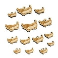 thumbnail image 1 of Dachshund Wiener Dog Hotdog Wood Mini Charms Shapes DIY Craft Jewelry - With Hole - 18mm (17pcs), 1 of 7