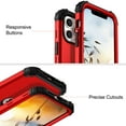 thumbnail image 4 of Allytech iPhone 13 Mini Case and Cover, Hard PC Back + Flexible TPU Inner Hybrid Protective Anti-Scratched Shock-Absorbing (Without Screen Protector) Case for iPhone 13 Mini 5.4" 2021 Release, Red, 4 of 5