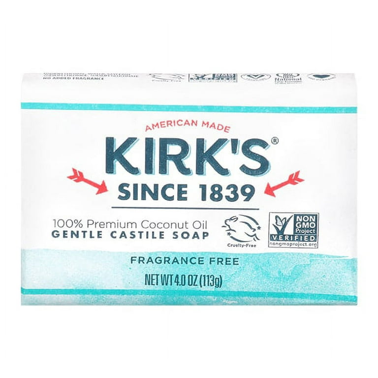 Kirk's Castile Soap, Gentle, Fragrance Free - 4.0 oz