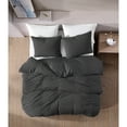 thumbnail image 2 of Devin Gauze 3 pc Queen Comforter Set Riverbrook Home Devin Gauze 3 pc Comforter Set Queen - Graphite, 2 of 5