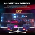 thumbnail image 5 of Suevery 34" Ultrawide Curved Gaming Monitor, 120Hz, WQHD(3440x1440P), 1500R, 120% sRGB, Free-sync, DP/HDMI White, 5 of 7